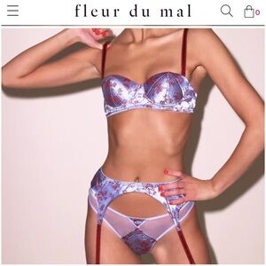 Fleur du Mal *FULL SET* Women's Intimates - Fleur du Mal - Rose Jacquard